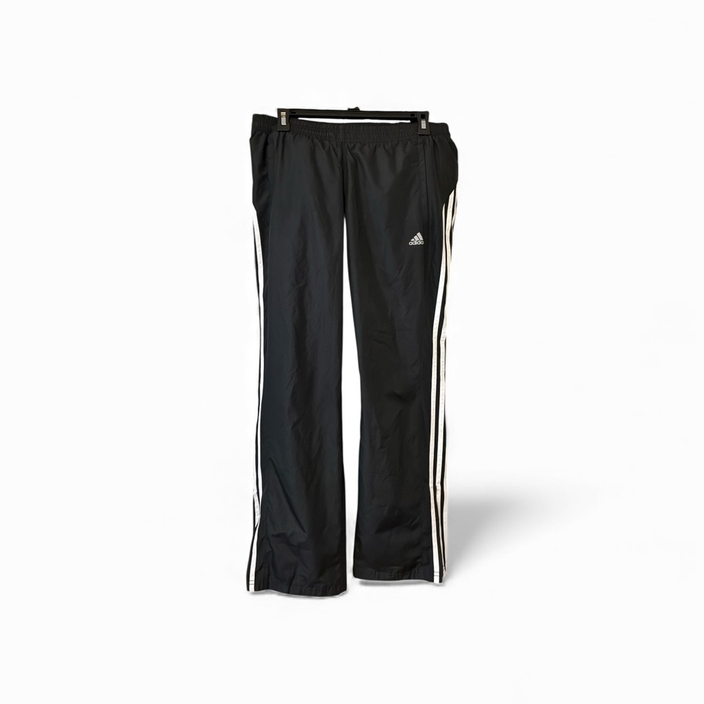 Adidas Womens Black Joggers with White Stripes size 10